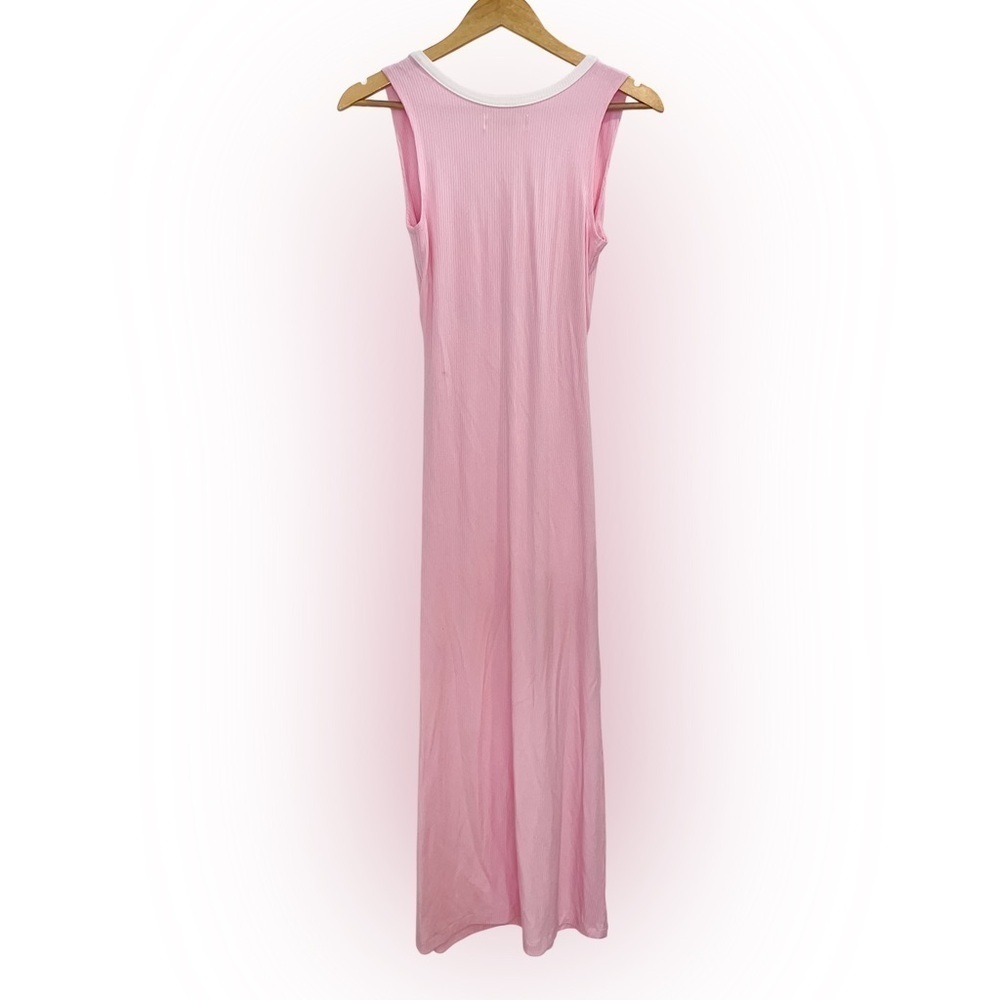 NEW L*SPACE Steph Sleeveless Ribbed Cutout Midi Dress Pink - Picture 4 of 4